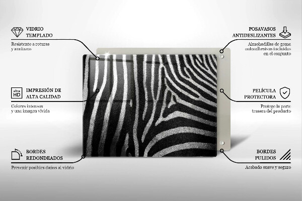 Kitchen worktop saver Zebra stripes