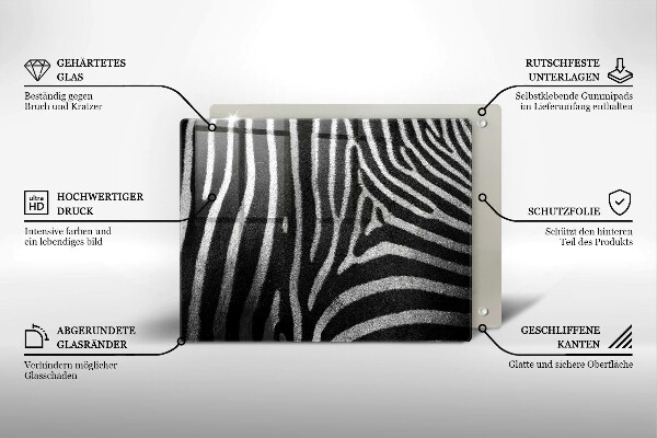 Kitchen worktop saver Zebra stripes