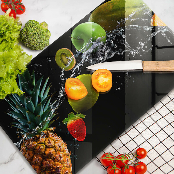 Glass worktop saver Fruits in water