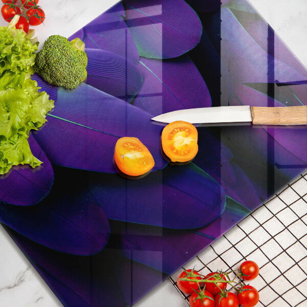 Glass worktop saver Neon feathers