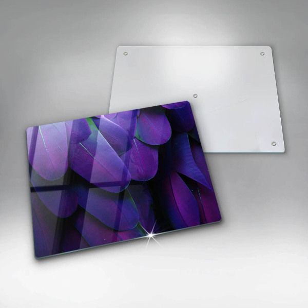 Glass worktop saver Neon feathers