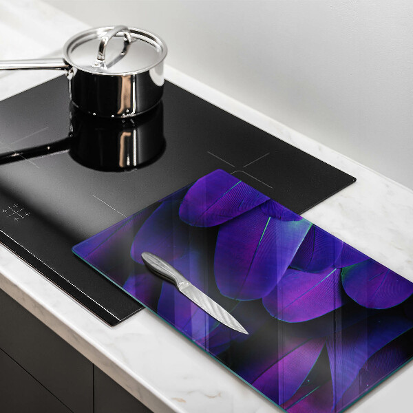Glass worktop saver Neon feathers