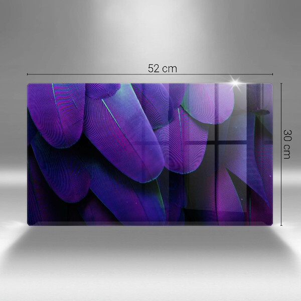 Glass worktop saver Neon feathers
