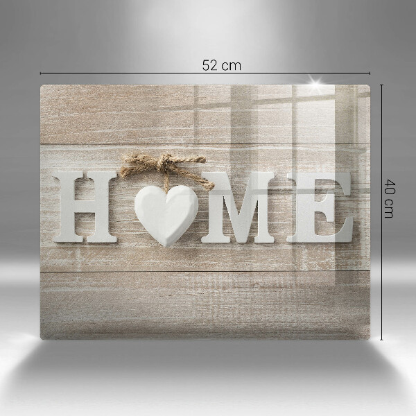 Induction hob protector Boards and the inscription Home