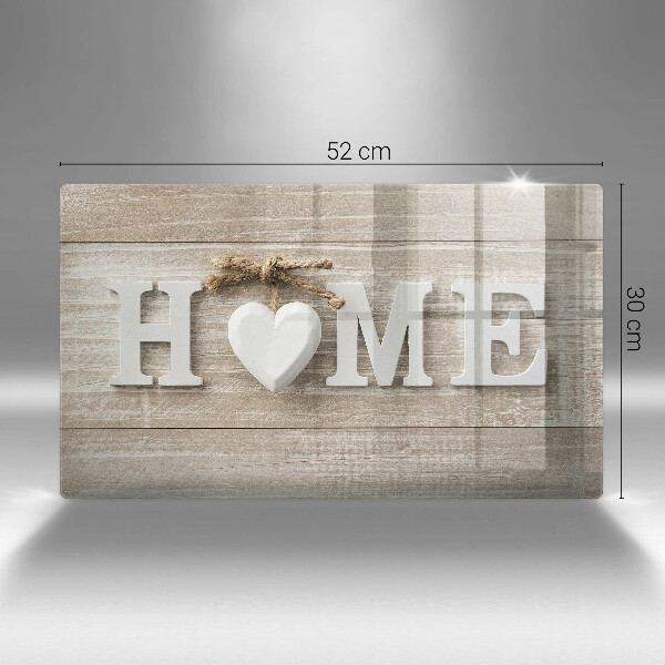 Induction hob protector Boards and the inscription Home