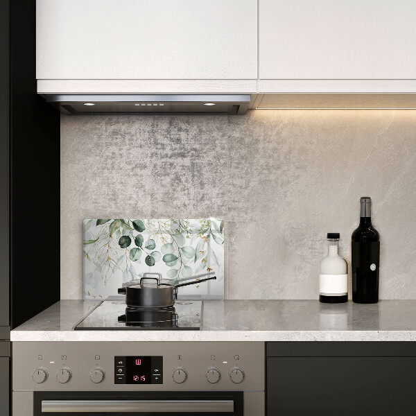 Glass worktop saver Painted plants