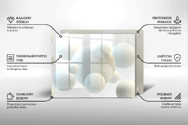 Glass worktop saver Modern 3D balls