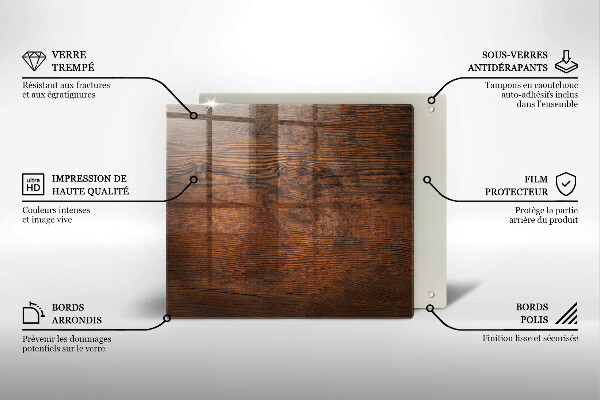 Work surface savers Dark wood board