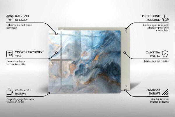 Induction hob protector Marble texture