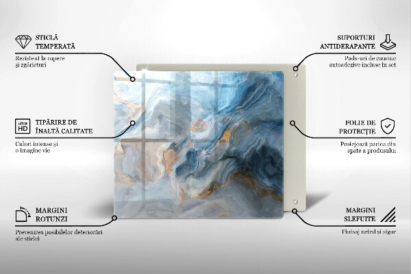 Induction hob protector Marble texture