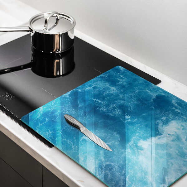 Induction hob protector Blue water