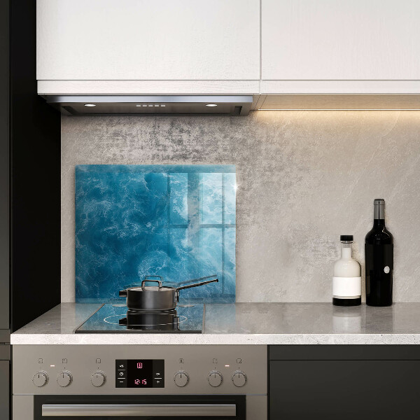 Induction hob protector Blue water