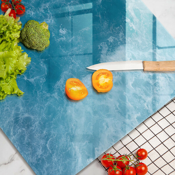 Induction hob protector Blue water