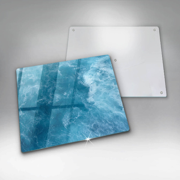 Induction hob protector Blue water