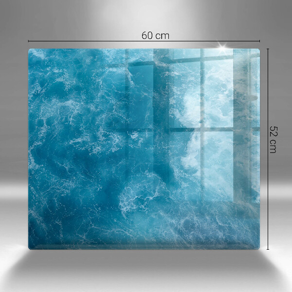 Induction hob protector Blue water