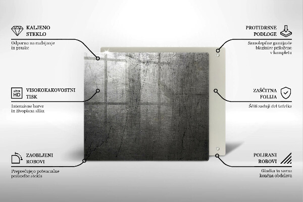 Induction hob protector Metal texture