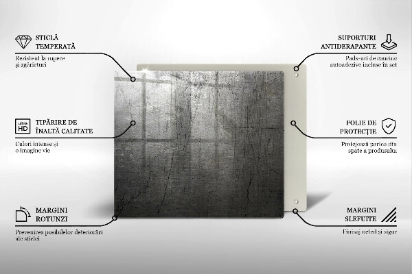 Induction hob protector Metal texture