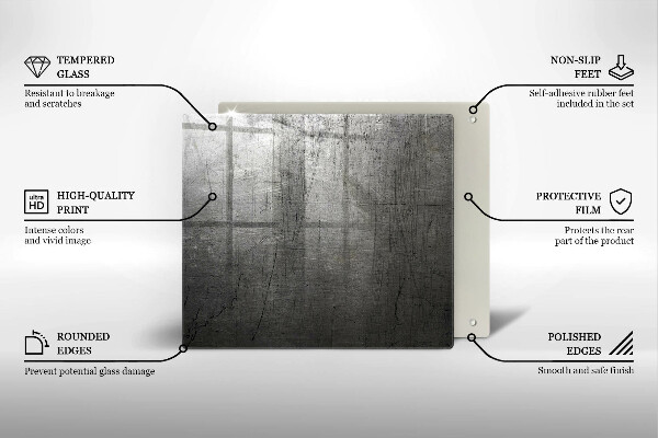 Induction hob protector Metal texture