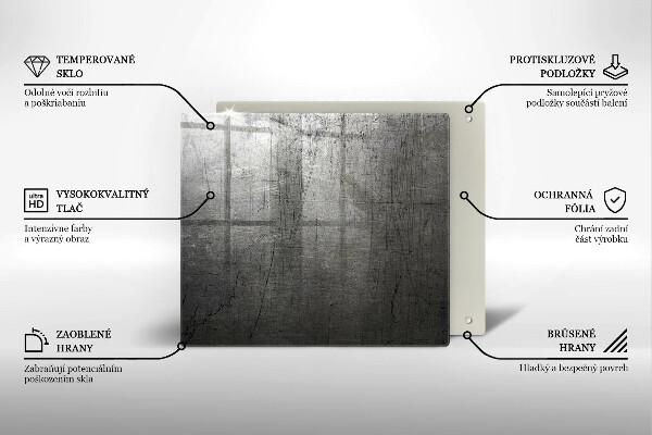 Induction hob protector Metal texture