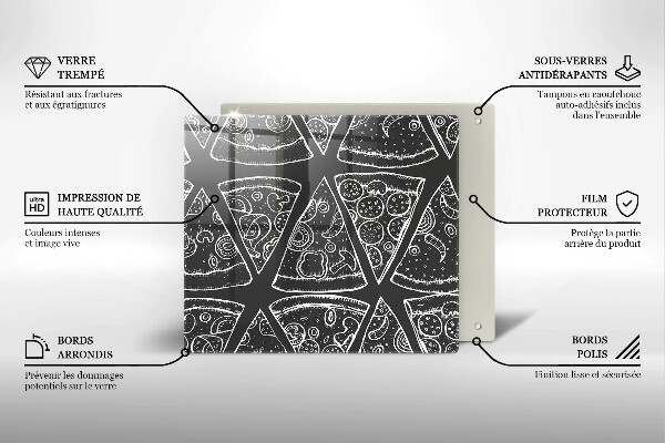 Induction hob protector Pizza illustration
