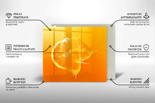 Induction hob protector Juicy fruit of orange