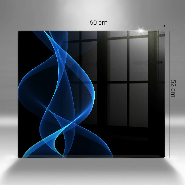 Induction hob protector Blue smoke lines