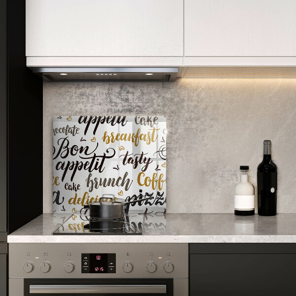 Induction hob protector Text Bon Appetit