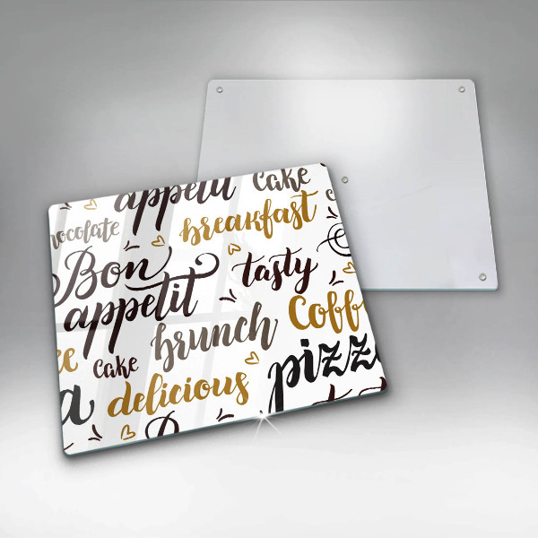 Induction hob protector Text Bon Appetit