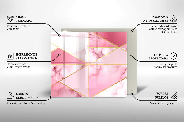 Work surface savers Geometric marble