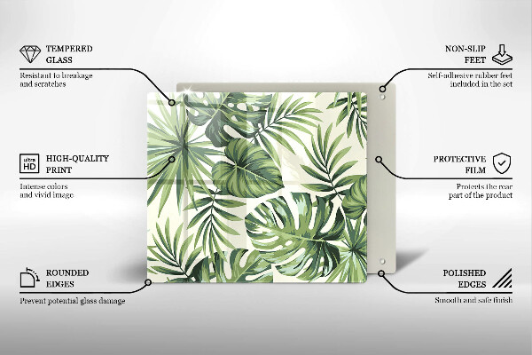 Work surface savers Illustration of the Monstera leaves