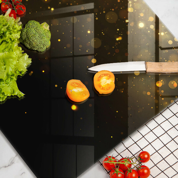 Glass worktop saver Golden glitter