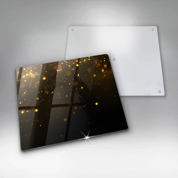 Glass worktop saver Golden glitter