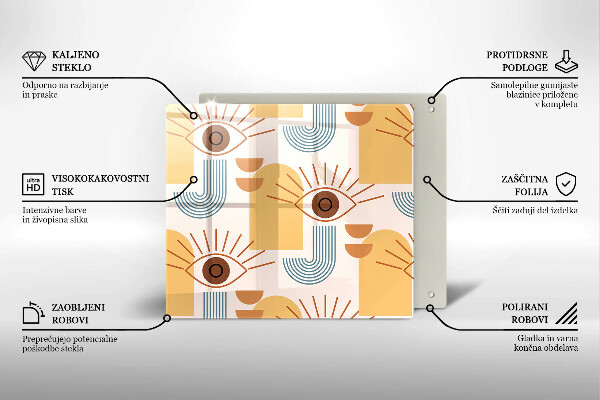 Work surface savers Boho pattern eyes