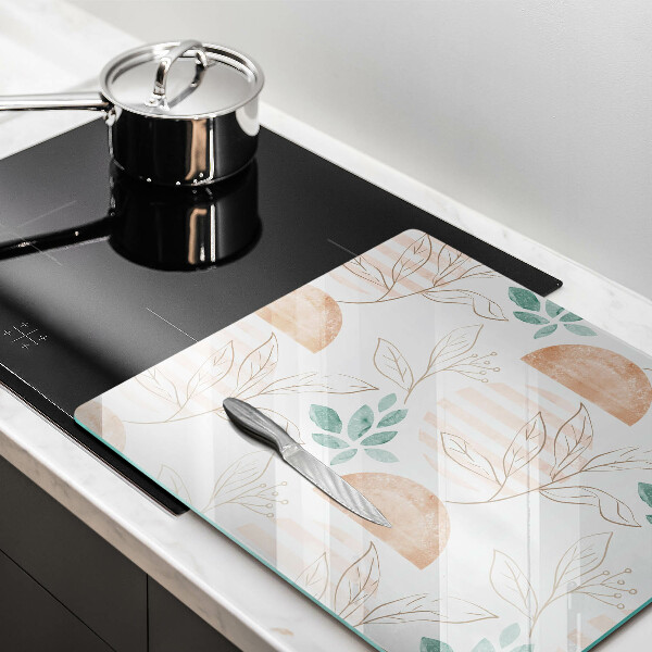 Work surface savers Boho pattern leaves