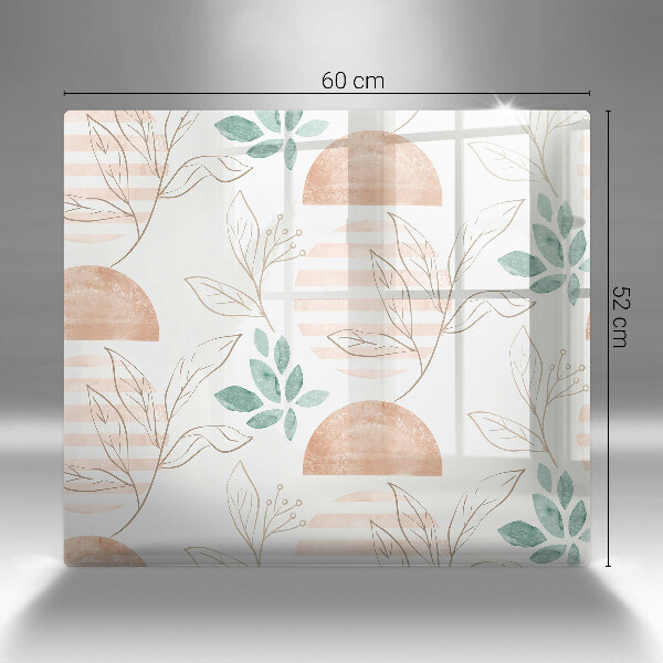 Work surface savers Boho pattern leaves