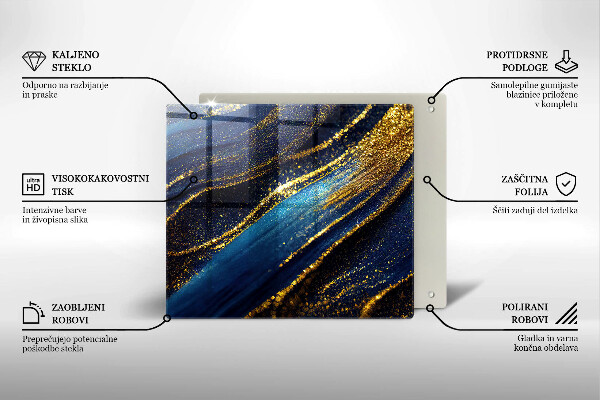 Worktop saver Navy blue abstraction
