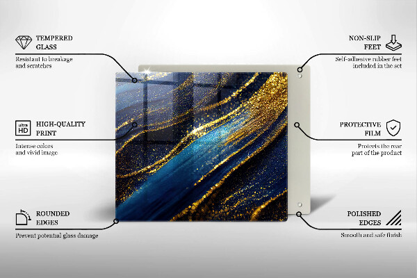 Worktop saver Navy blue abstraction