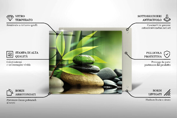 Worktop saver Zen bamboo stones
