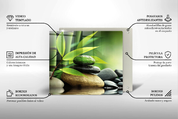 Worktop saver Zen bamboo stones