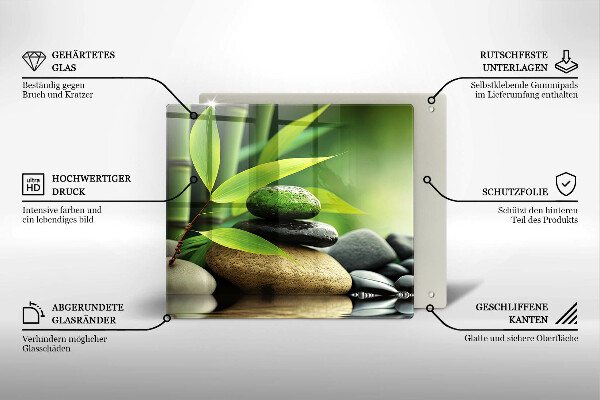Worktop saver Zen bamboo stones