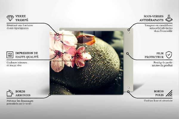 Worktop saver Flowers stones zen