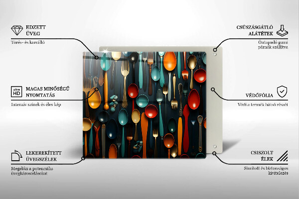 Worktop saver Colorful spoons and forks