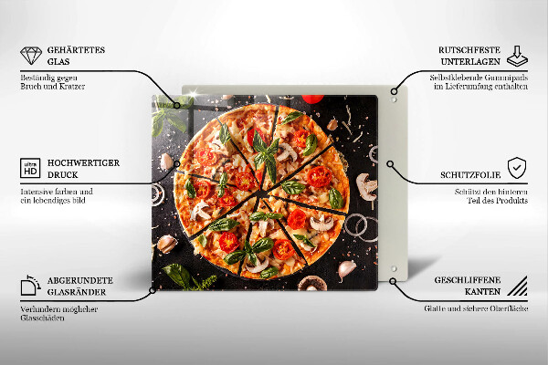 Worktop saver Pizza with mushrooms