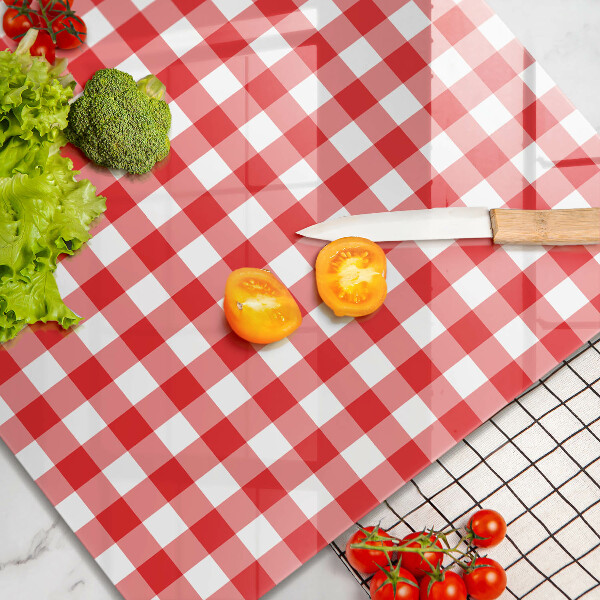 Worktop saver Red white grille