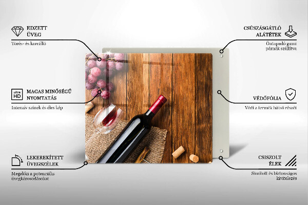 Worktop saver A bottle of red wine