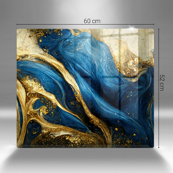 Worktop saver Blue-gold marble