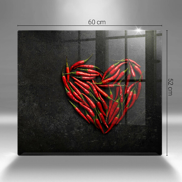 Work surface savers Chili peppers heart