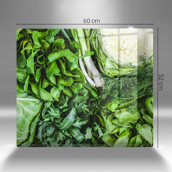 Glass worktop saver Green vegetables