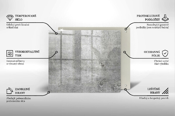 Glass worktop saver Concrete texture