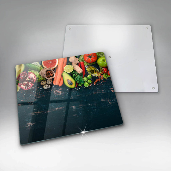 Glass worktop saver Fruits and vegetables